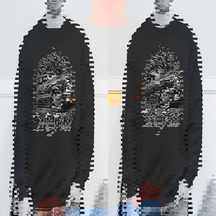 Riding In My 64 クラシック ローライダー シャツ チカーノ アート ローライダー スウェットシャツ 高齢者への贈り物