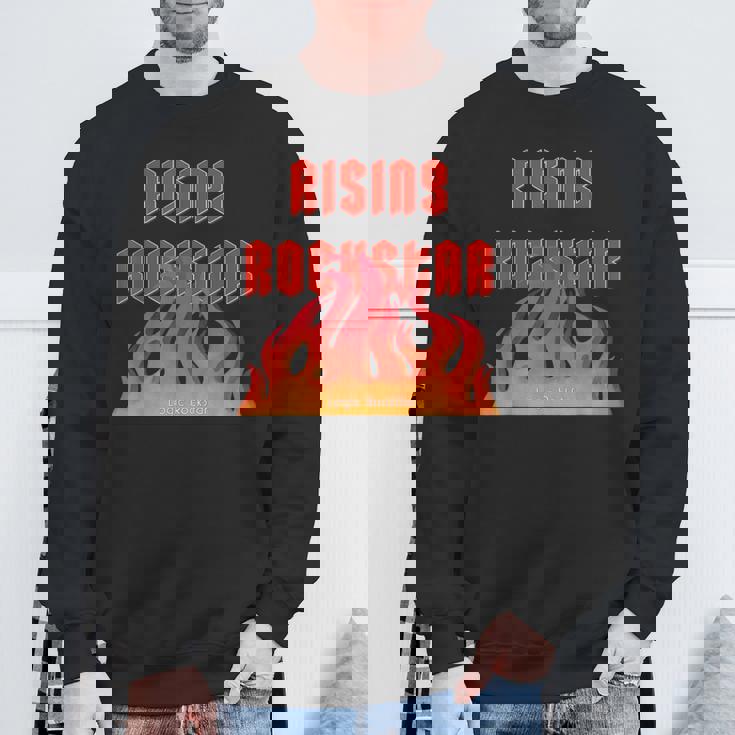 Rising Rockstar Fire Rocker Music Fun ロジックロックスター フェスティバル スウェットシャツ 高齢者への贈り物