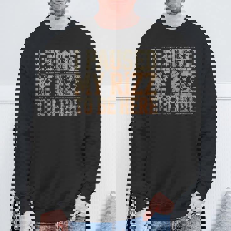 Rizz Paused 面白い ビデオゲーマー ギフト アンティーク調デザイン スウェットシャツ 高齢者への贈り物