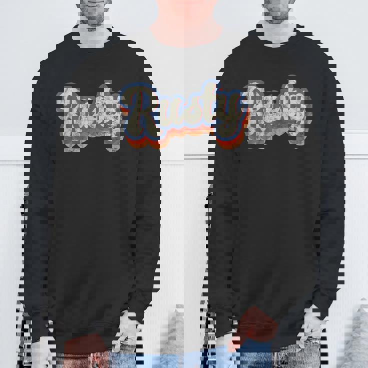 Rusty 名前入りシャツ カスタムレタリング 70年代 スウェットシャツ 高齢者への贈り物