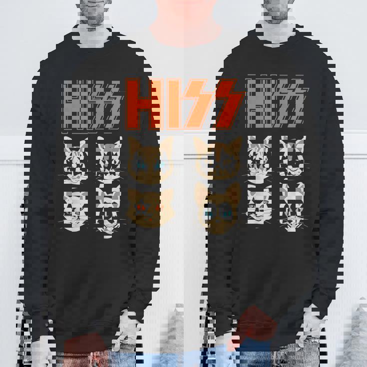 Hiss Cats ネコ Kittens ロックバンド Rock Rockin スウェットシャツ 高齢者への贈り物