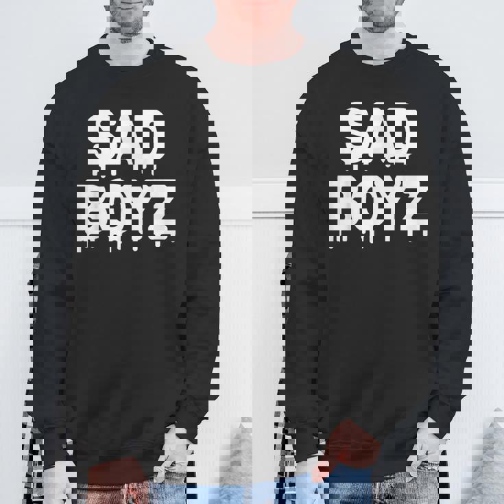 Sad Boyz Drip おもしろグラフィックノベルティ トレンディギフト スウェットシャツ 高齢者への贈り物