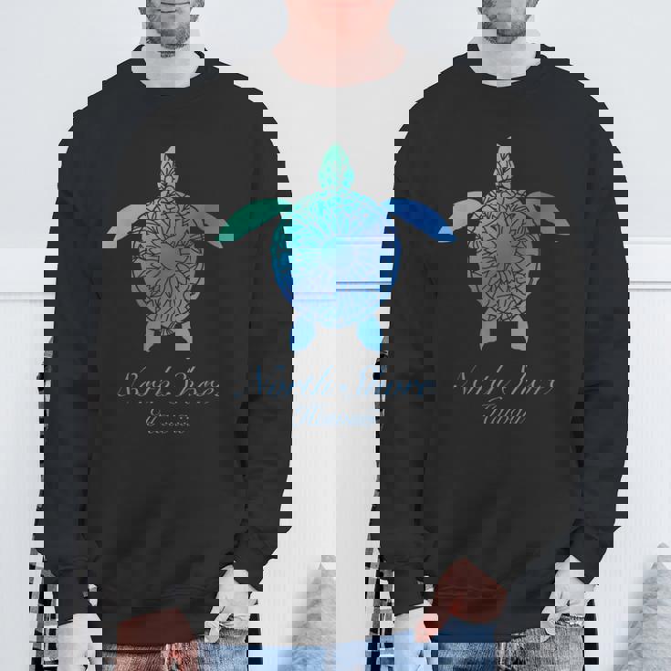 Save The Hawaii ウミガメ ハワイアン ブルー トライバル タートル ホヌ スウェットシャツ 高齢者への贈り物