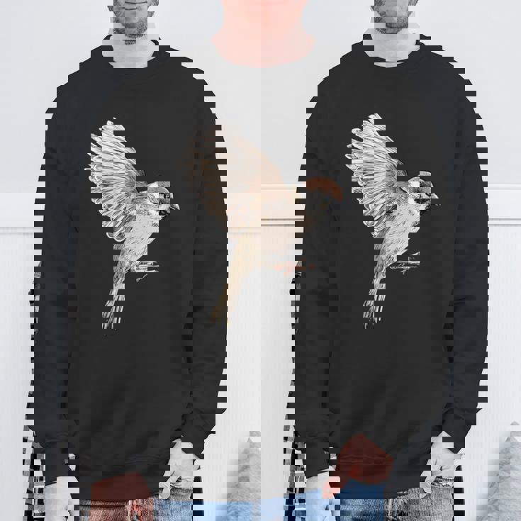 Sparrow-Spring-スズメ-春-自由-鳥-動物 スウェットシャツ 高齢者への贈り物