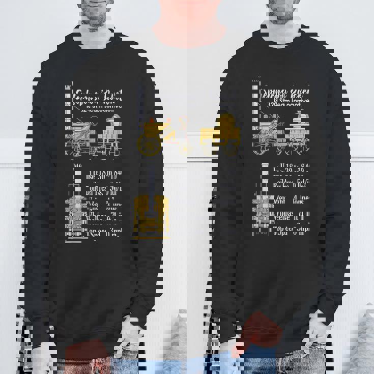 Stephenson のロケット蒸気機関車の機関車図 スウェットシャツ 高齢者への贈り物