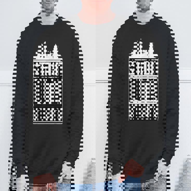 Straight Outta Atlanta 都市のシルエット スウェットシャツ 高齢者への贈り物