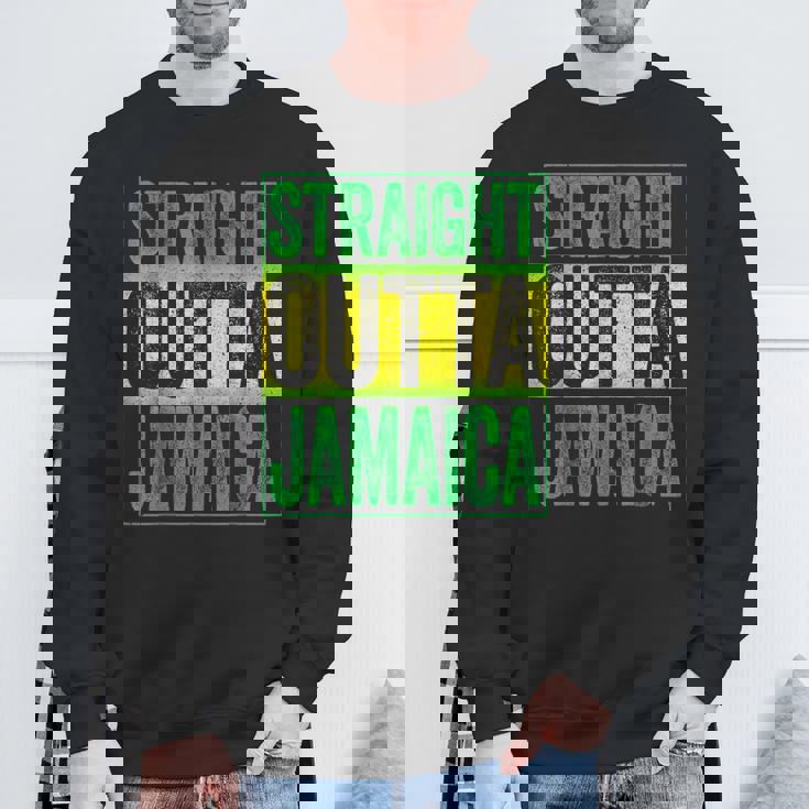 Straight Outta Jamaica ジャマイカ カリビアン レトロ レゲエ パーティー スウェットシャツ 高齢者への贈り物