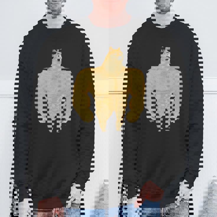 Swole Doge Meme Buff Doge Meme スウェットシャツ 高齢者への贈り物