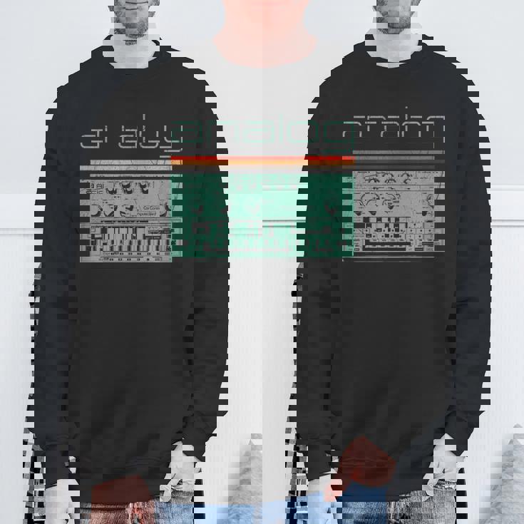 Synthesizer アナログシンセテクノ酸djプロデューサー ビンテージ スウェットシャツ 高齢者への贈り物