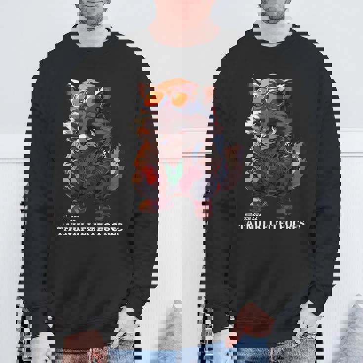 Tanuki Elite Forces No2 タヌキ精鋭部隊 かわいい狸 アニマル 動物 おもしろ 漢字 たぬき スウェットシャツ 高齢者への贈り物