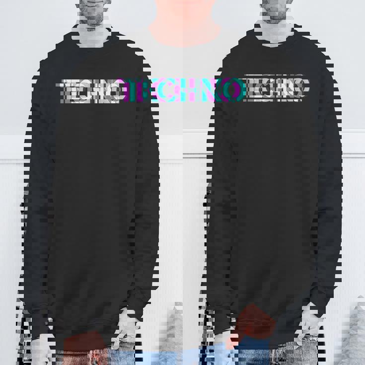 Techno Edm Music Rave Party Raver Dj テクノハウス スウェットシャツ 高齢者への贈り物