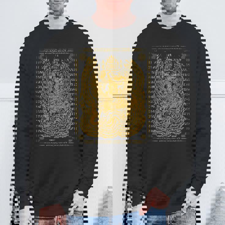 Thailandak Yant Tattoo Magical Thai Tattoos Thailand スウェットシャツ 高齢者への贈り物