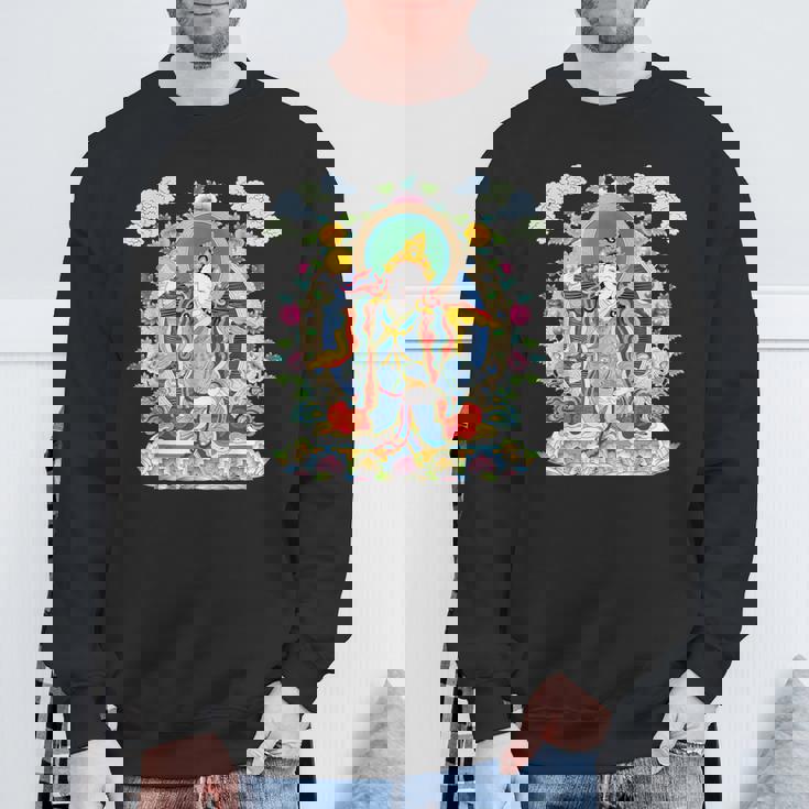 Thangka ブッダ ヨガ 曼荼羅 瞑想 仏教 ナマステ スウェットシャツ 高齢者への贈り物