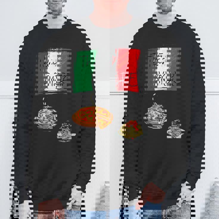 That's Amore ピザ パスタ好き イタリア料理 イタリア国旗 スウェットシャツ 高齢者への贈り物