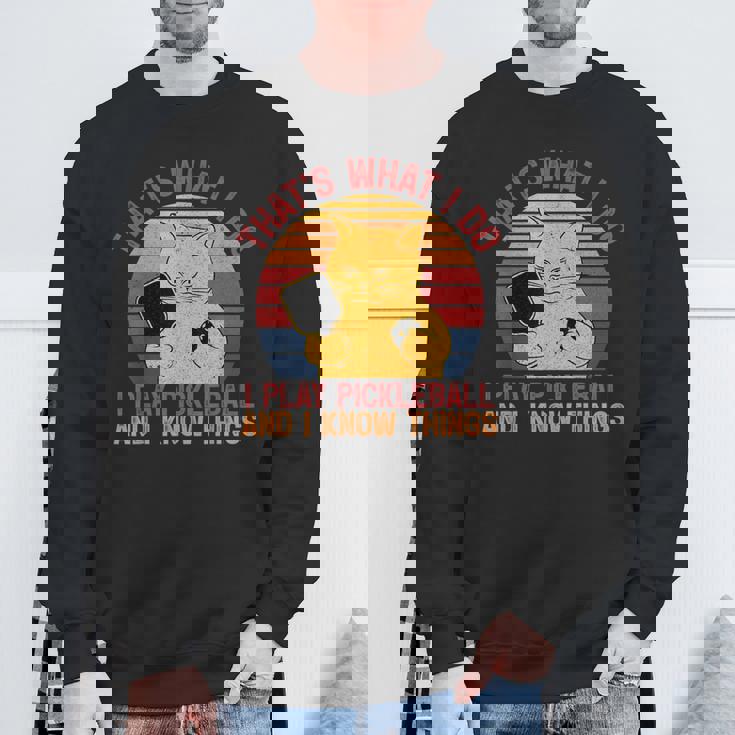 That's What I Do Cat Lovers パドルボールプレーヤー ピックルボール スウェットシャツ 高齢者への贈り物