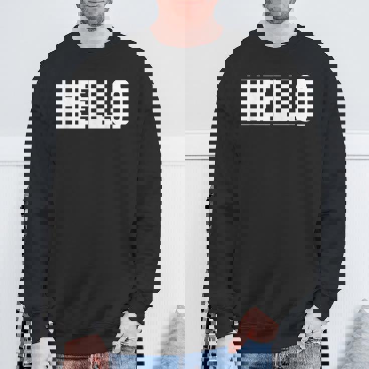 Thatays Hello シャツ こんにちはと言うデザイン スウェットシャツ 高齢者への贈り物