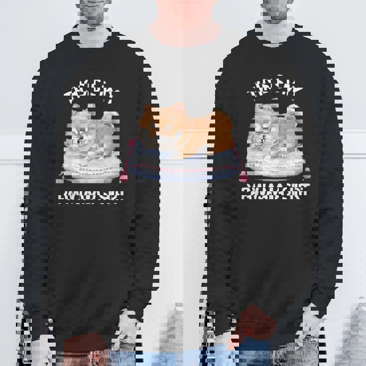 This Is My Pawjama Pomeranian 公式犬用昼寝 スウェットシャツ 高齢者への贈り物