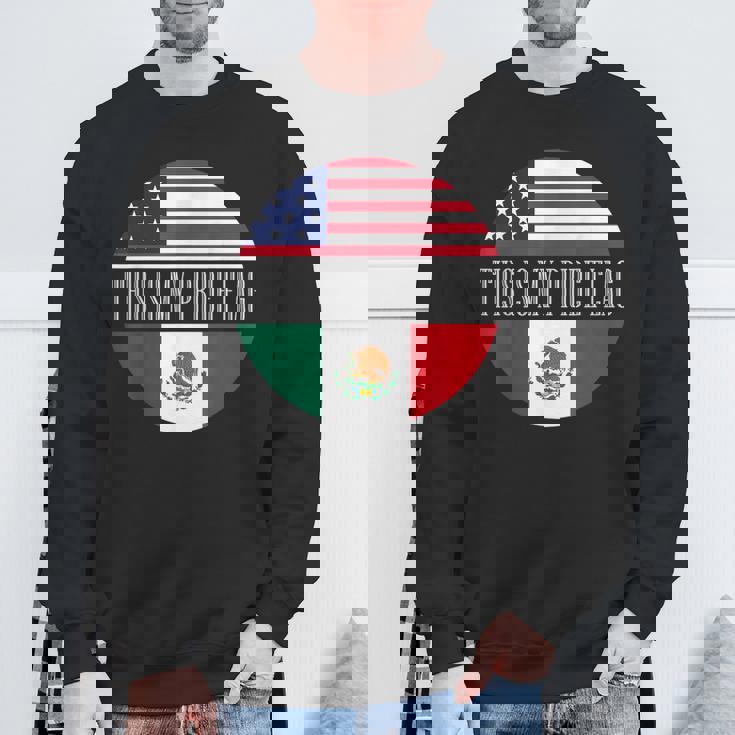 This Is My Pride フラッグ メキシカン アメリカン チカーノ チカーナ メンズ スウェットシャツ 高齢者への贈り物