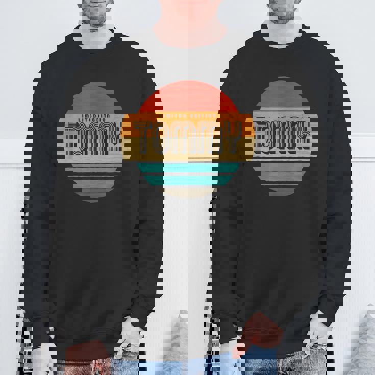 Tommy 名称 レトロ・ヴィンテージ・サンセット 限定版 スウェットシャツ 高齢者への贈り物