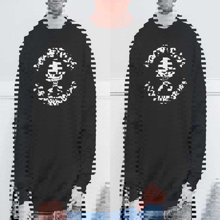 Too Fast To Live Too Young To Die プリント スウェットシャツ 高齢者への贈り物