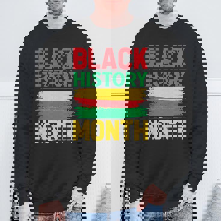 History Month ペイントブラシ ジューンティーンス ブラックヒストリー スウェットシャツ 高齢者への贈り物