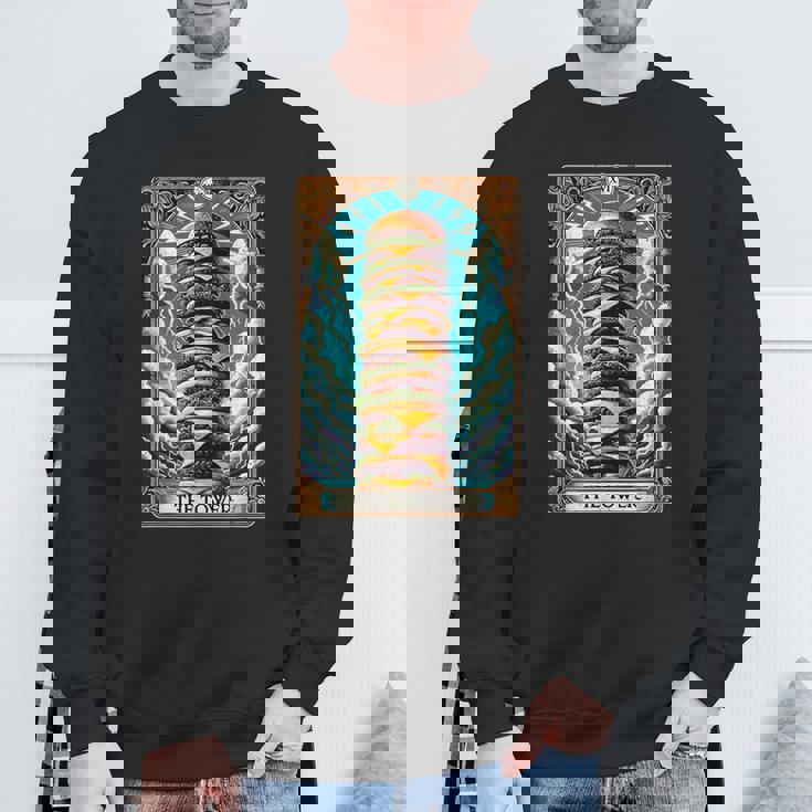 The Tower タロットカード バーガータワー ハンバーガー チーズバーガー スウェットシャツ 高齢者への贈り物