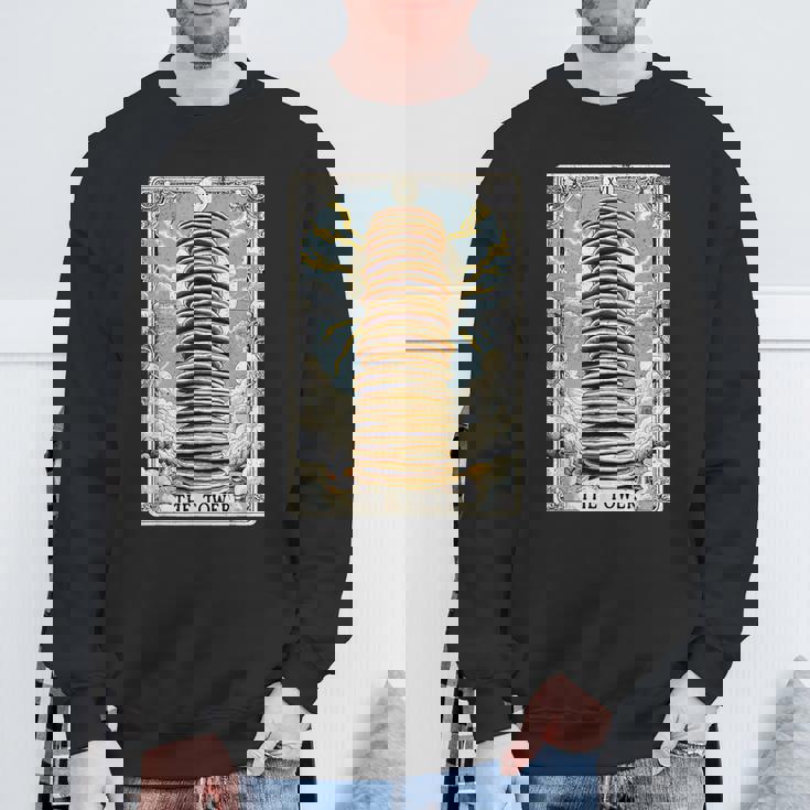 The Tower タロットカード パンケーキタワー 朝食 恋人 パンケーキ スウェットシャツ 高齢者への贈り物