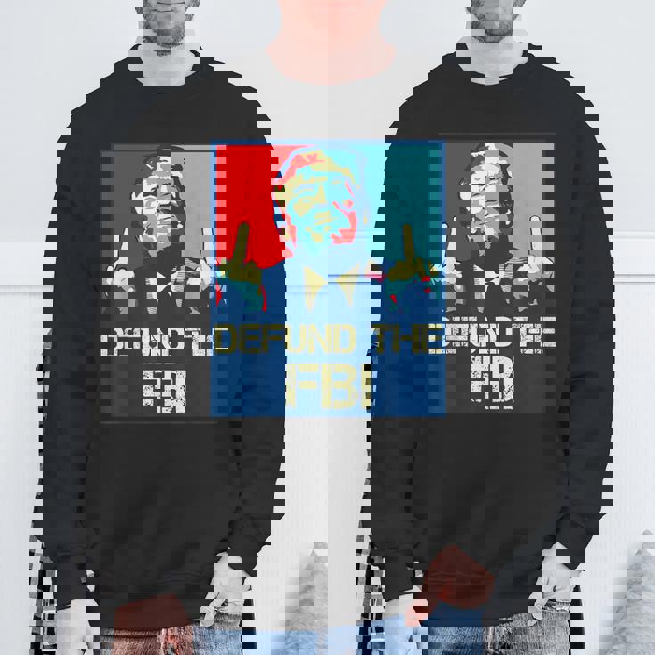 Trump Defund The Fbi ビンテージ プロトランプ 2024 愛国的 スウェットシャツ 高齢者への贈り物