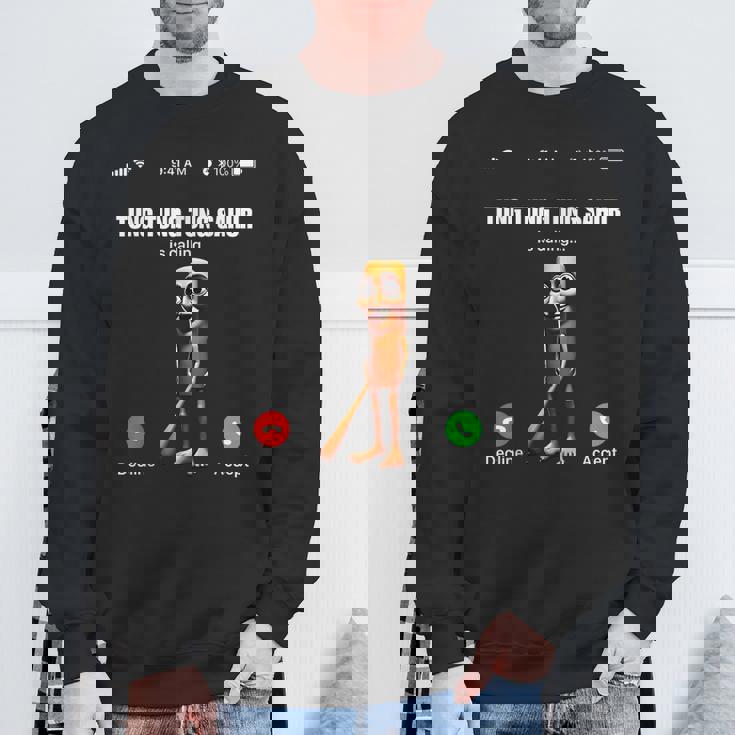 Tung Tung Tungahur-イタリアのブレインロットミーム スウェットシャツ 高齢者への贈り物