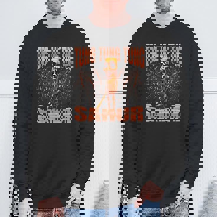 Tung Tung Tungahur 海賊版ブレインロットイタリアンブレインロットミーム スウェットシャツ 高齢者への贈り物