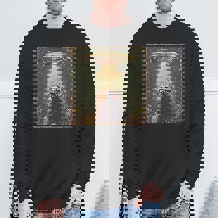 Ufo と面白いナマケモノのセルフィー、面白いナマケモノ スウェットシャツ 高齢者への贈り物