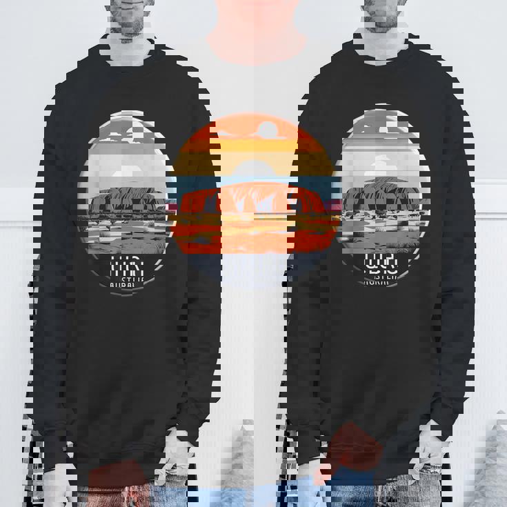 Uluru オーストラリア お土産 エアーズ ロック 記念品 ヴィンテージ 太陽 スウェットシャツ 高齢者への贈り物