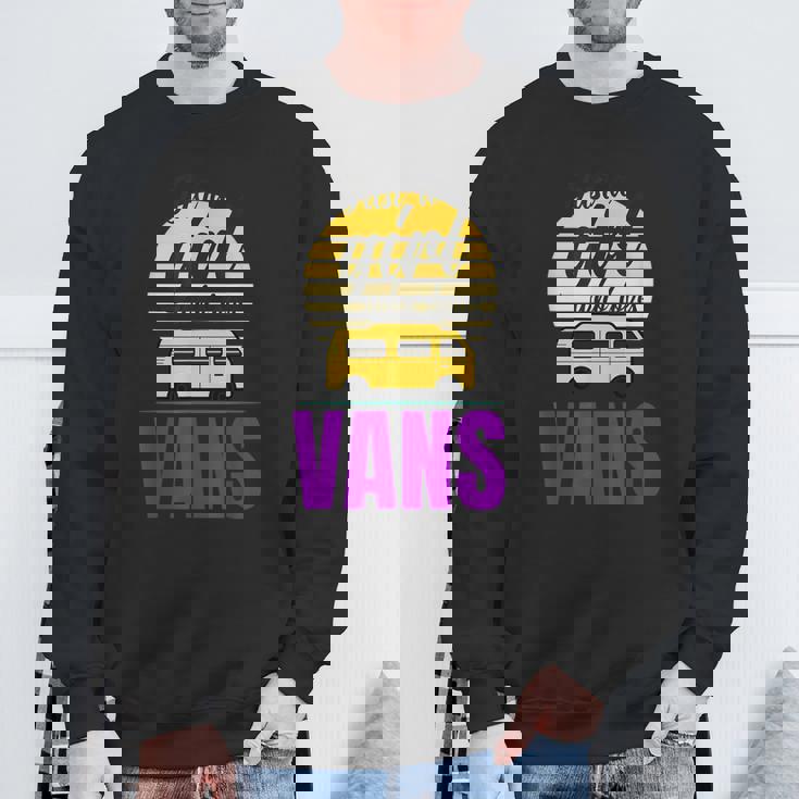 Van Life サンサーファーガールanlife バンを愛する少女 スウェットシャツ 高齢者への贈り物