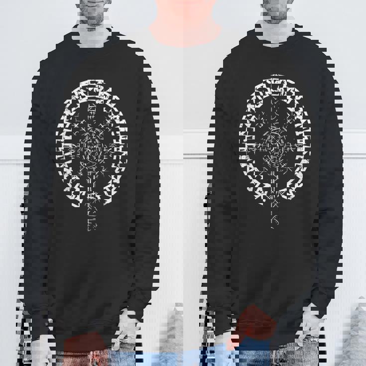 Vegvisir バイキング ルーン文字サークルバイキング スウェットシャツ 高齢者への贈り物