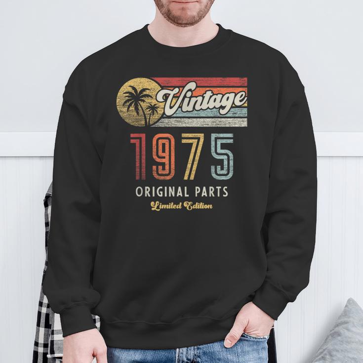 Vintage 1975 Original Piezas Palmas 50 Cumpleaños Camisa de entrenamiento Regalos para ancianos