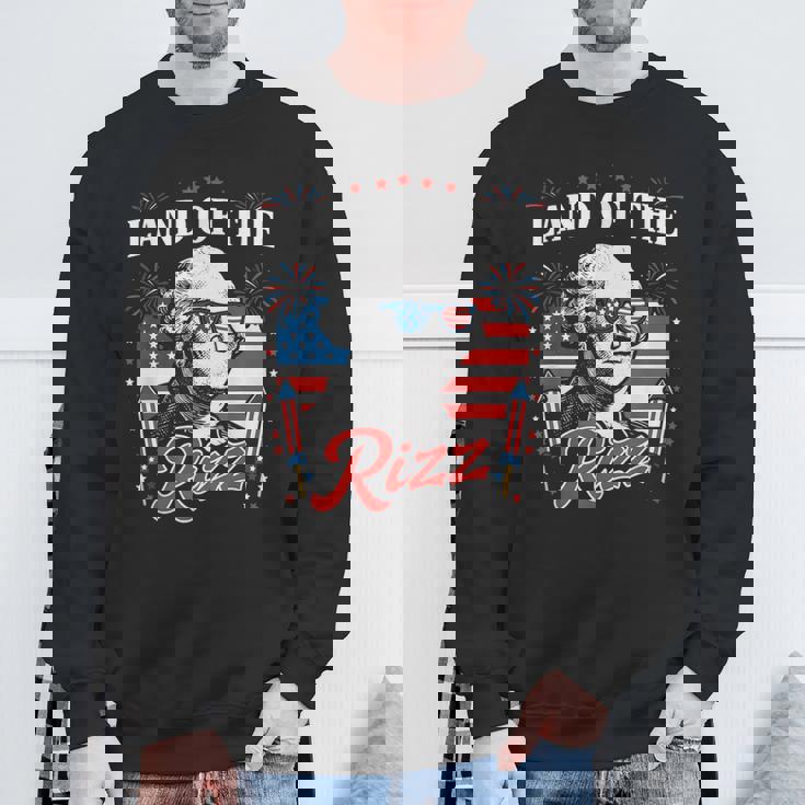 Vintage Land Of The Rizz 4Th Of July Sweatshirt Gifts for Old Men