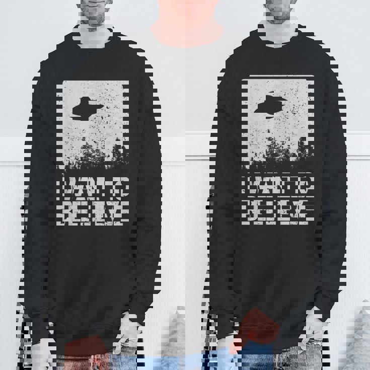 I Want To Believe I Aliens Ufo エリア 51 Roswell スウェットシャツ 高齢者への贈り物