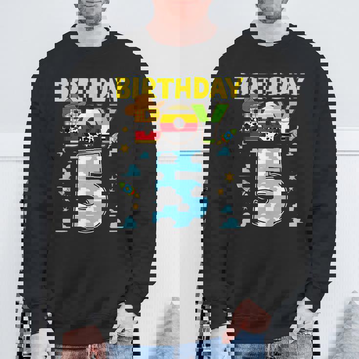 Western Family Birthday Boy 5 Cowboy 5Th Birthday Sweatshirt Gifts for Old Men