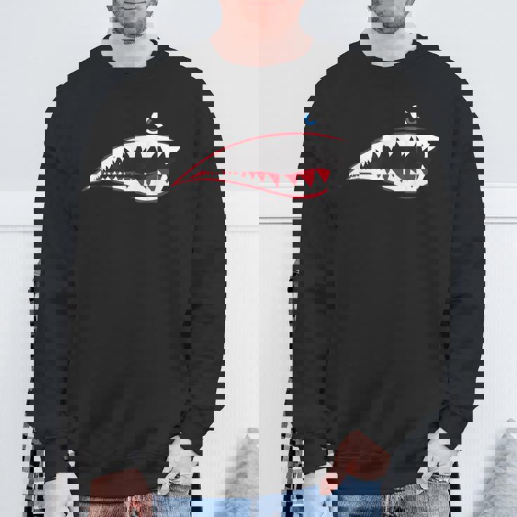 Ww2 ノーズアート第二次世界大戦退役機シャークノーズアート スウェットシャツ 高齢者への贈り物