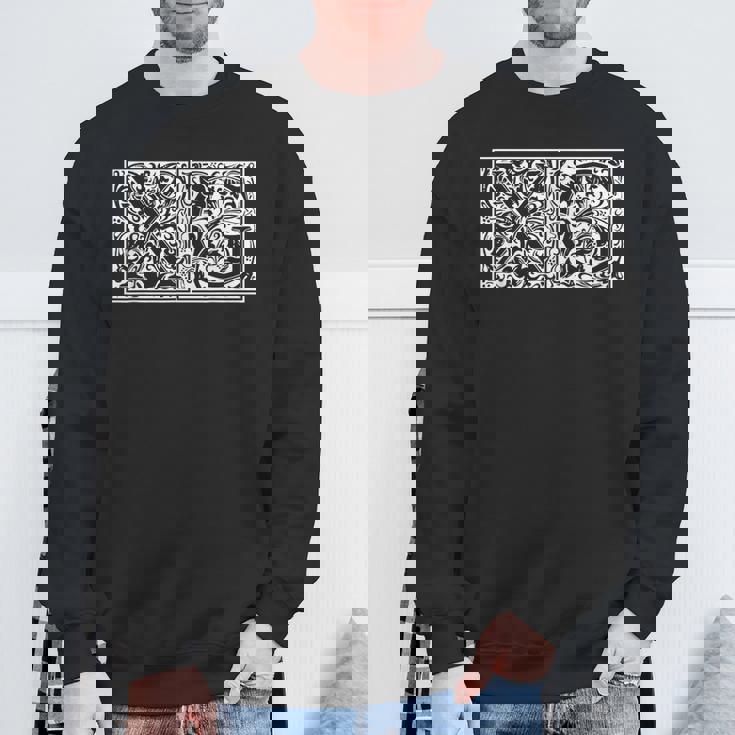 Xg イニシャルx G 名前 姓 尾魔術学 尾剖学 スウェットシャツ 高齢者への贈り物