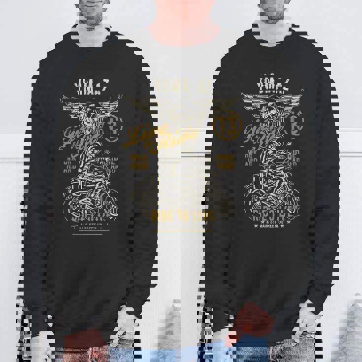 Yuma Az Usa アンティーク調スタイル オートバイデザイン スウェットシャツ 高齢者への贈り物