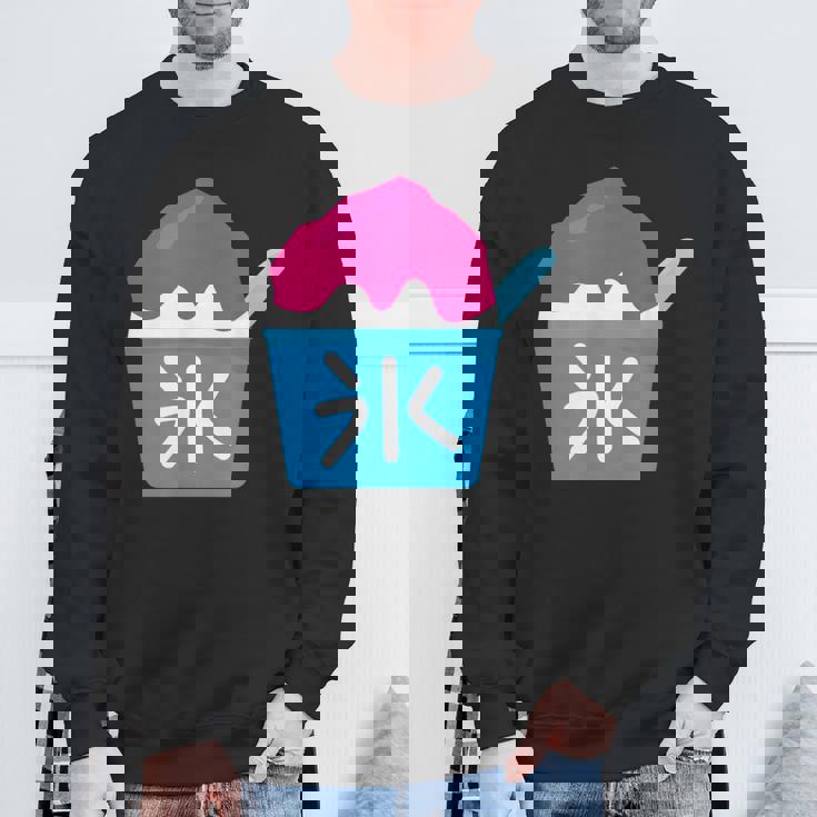 【かき氷】お祭り かきごおり 食べ物 夏服 可愛い 面白い おもしろ シンプル ウケ狙い メンズ キッズ レディース スウェットシャツ 高齢者への贈り物