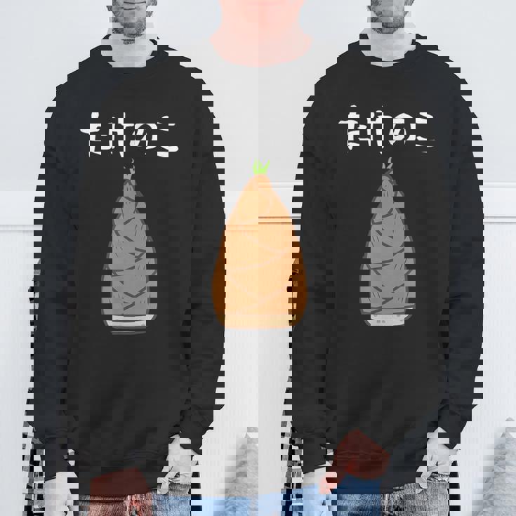 【たけのこ】竹の子 食べ物 可愛い カワイイ ペア カップル 竹 面白い おもしろ ネタ ウケ狙い 目立つ 笑える 変な スウェットシャツ 高齢者への贈り物