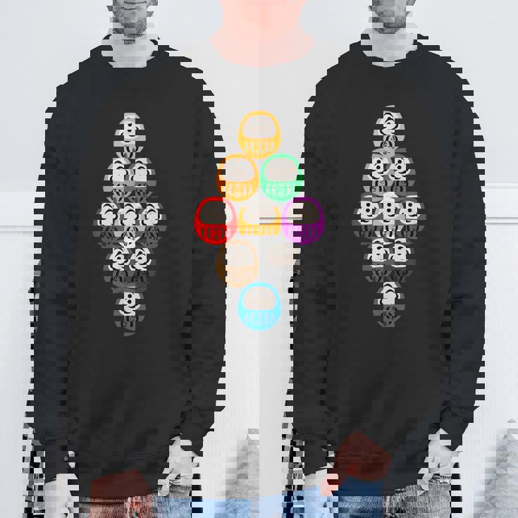 【だるま ナインボール】ビリヤード 必勝 文字入り ネタ ウケ狙い 面白い 球技 おもしろ ポーツ 和柄 お土産 変な スウェットシャツ 高齢者への贈り物