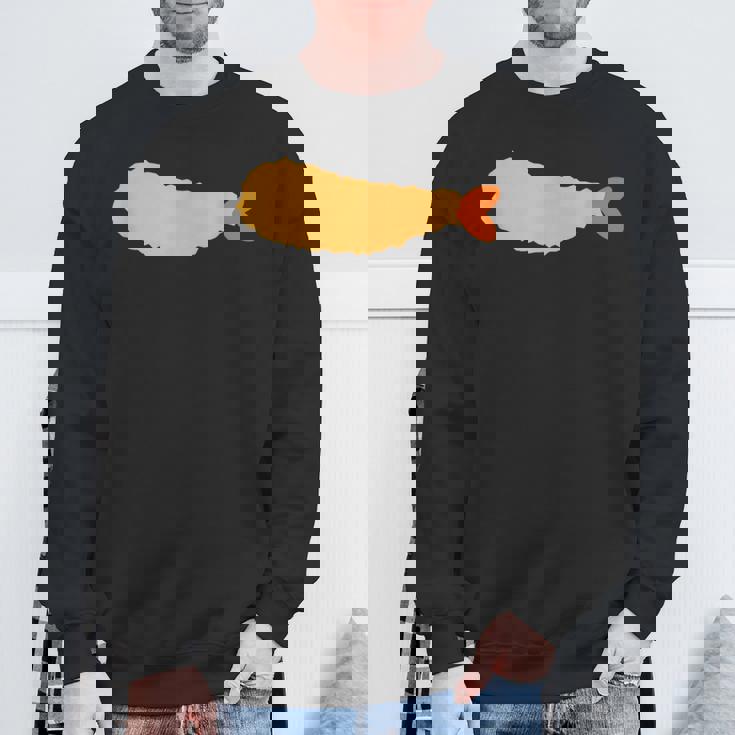 【エビフライ】えびふらい 海老 えび 蝦 エビ おもしろ 面白い シンプル イラスト おしゃれ 可愛い ネタ ウケ狙い スウェットシャツ 高齢者への贈り物