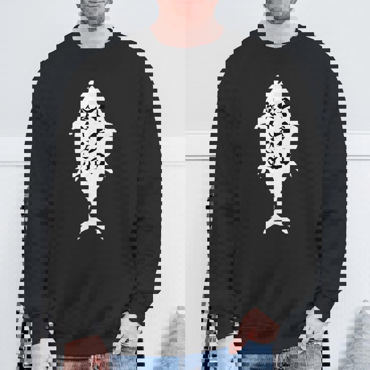 【マグロ食べたい】鮪 まぐろ 鮨 魚 寿司 定食 水産 釣り 漁師 釣り人 釣り師 おもしろ 面白い ネタ ウケ狙い スウェットシャツ 高齢者への贈り物