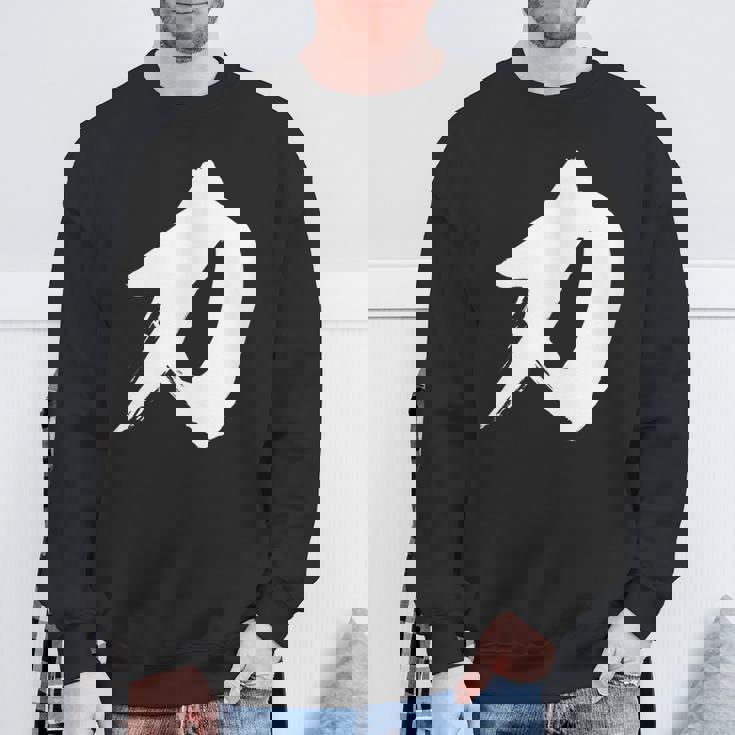 【力】一文字 漢字 日本語 毛筆 書道 筆文字 言葉 和柄 日本 かっこいい お土産 海外 おもしろ 面白い 文字入り スウェットシャツ 高齢者への贈り物