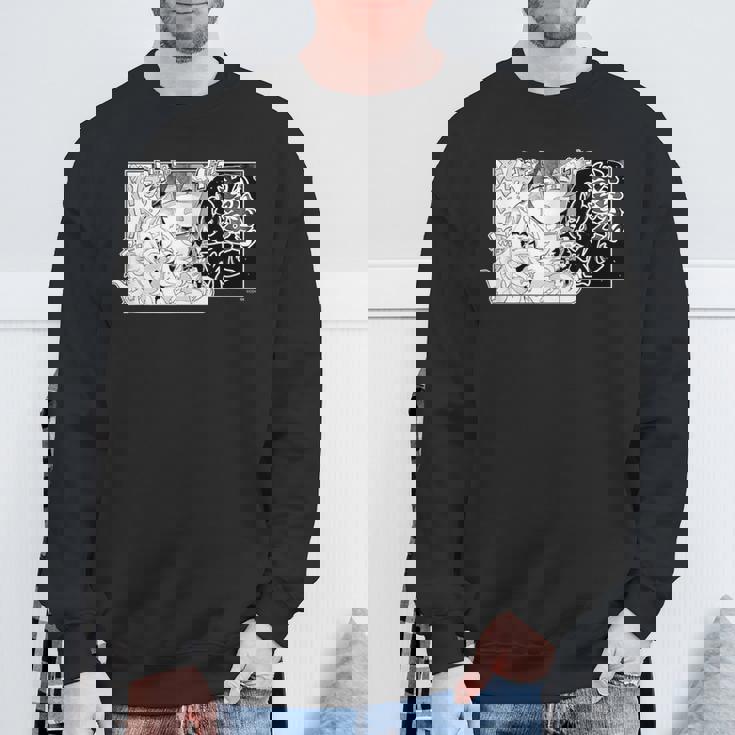 【大神ミオ】『ヤマト神想怪異譚』漫画コマtシャツ（本人セレクト 日本語） スウェットシャツ 高齢者への贈り物