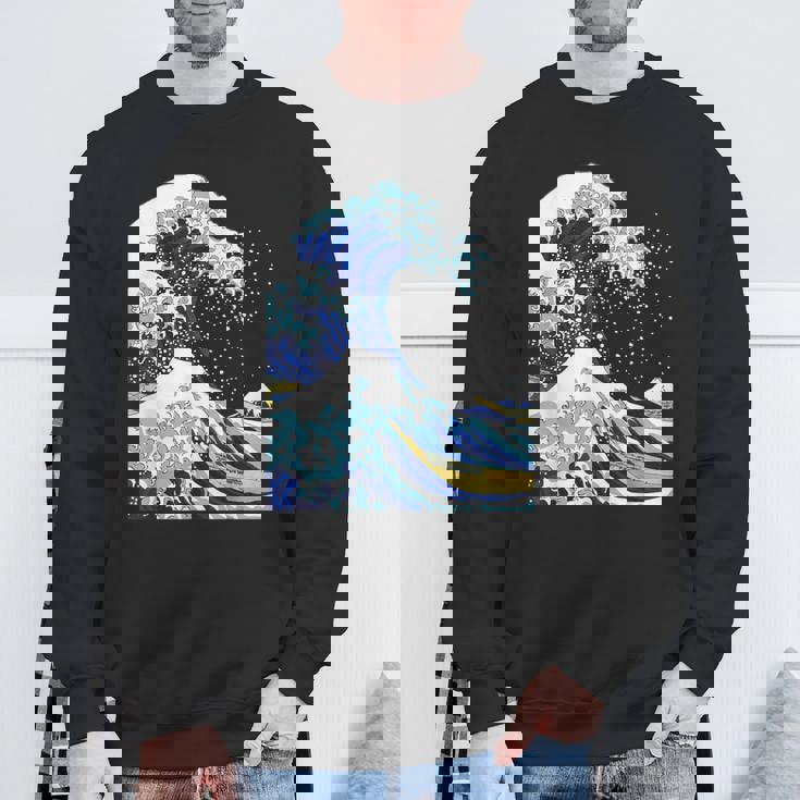 【神奈川沖浪裏】葛飾北斎 和柄 日本のお土産 贈り物 ギフト スウェットシャツ 高齢者への贈り物