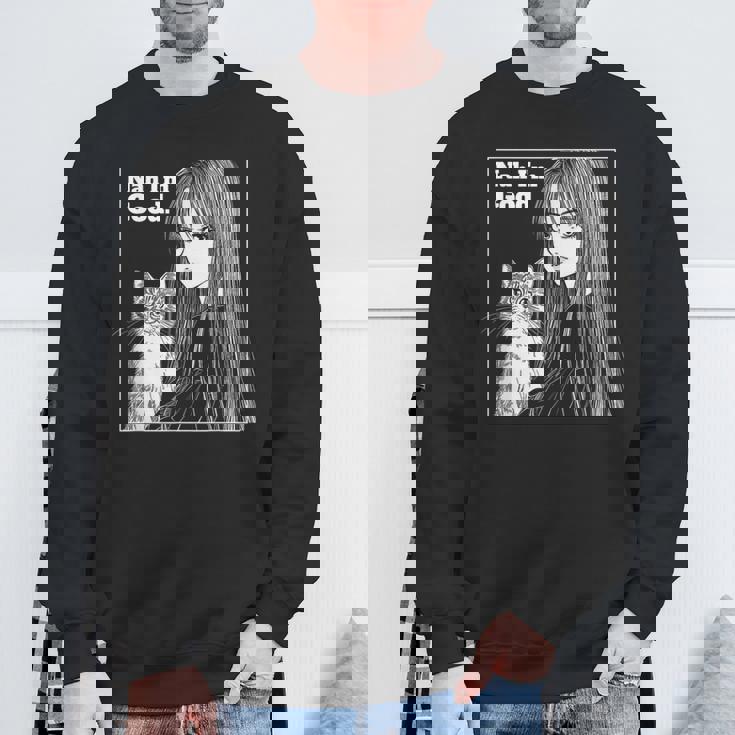 いや 猫と一緒にいい女 80年代 アニメ ヴィンテージ 漫画 スウェットシャツ 高齢者への贈り物